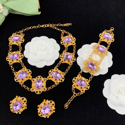 Vintage Jewelry Set Gold Plated