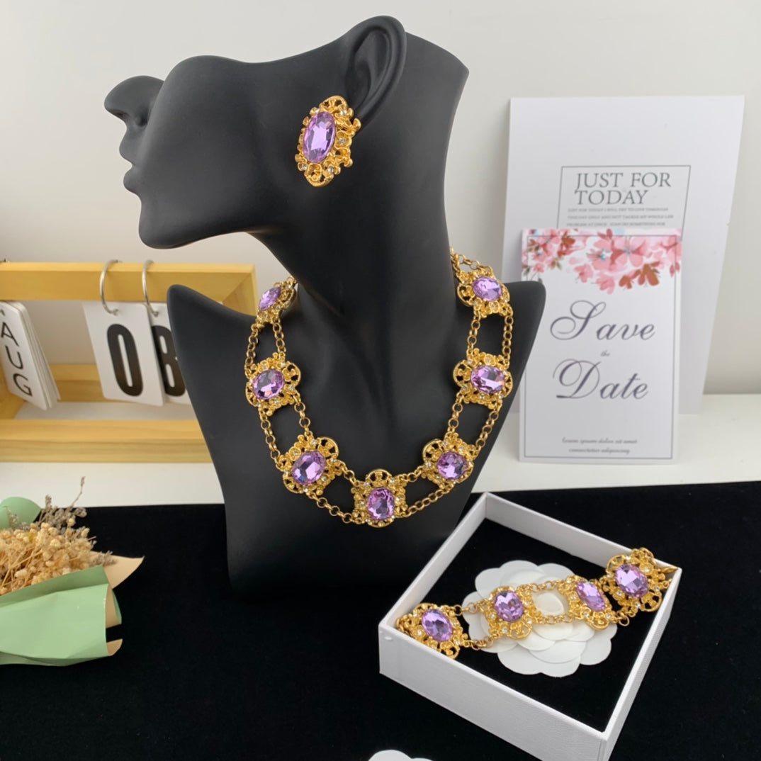Vintage Jewelry Set Gold Plated
