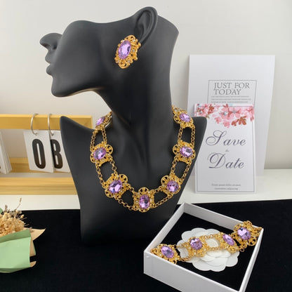 Vintage Jewelry Set Gold Plated
