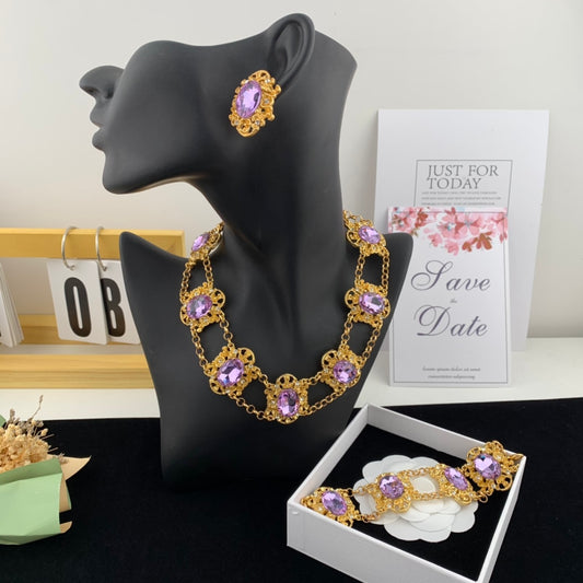 Vintage Jewelry Set Gold Plated