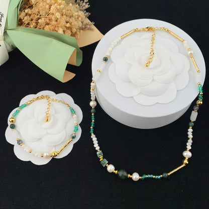Vintage Jewelry Set Pearl Necklace Bracelet