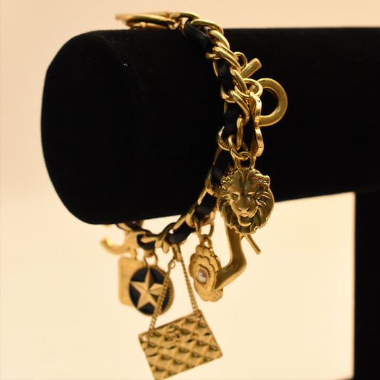 Vintage Jewelry Set N5 Leather Braiding Bracelet Necklace Waist Chain