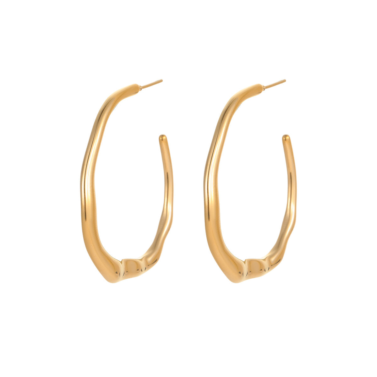 18k Gold Plated Hoops Earrings Gorgeous Jewelry