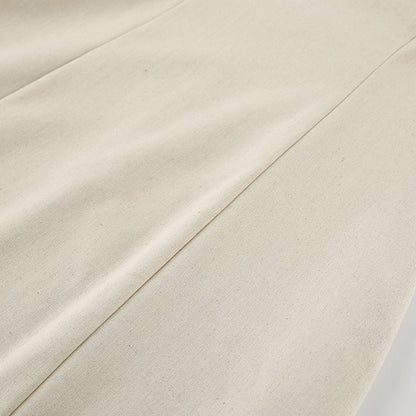 Backless Vacation Tube Top Linen Midi Maxi Dresses