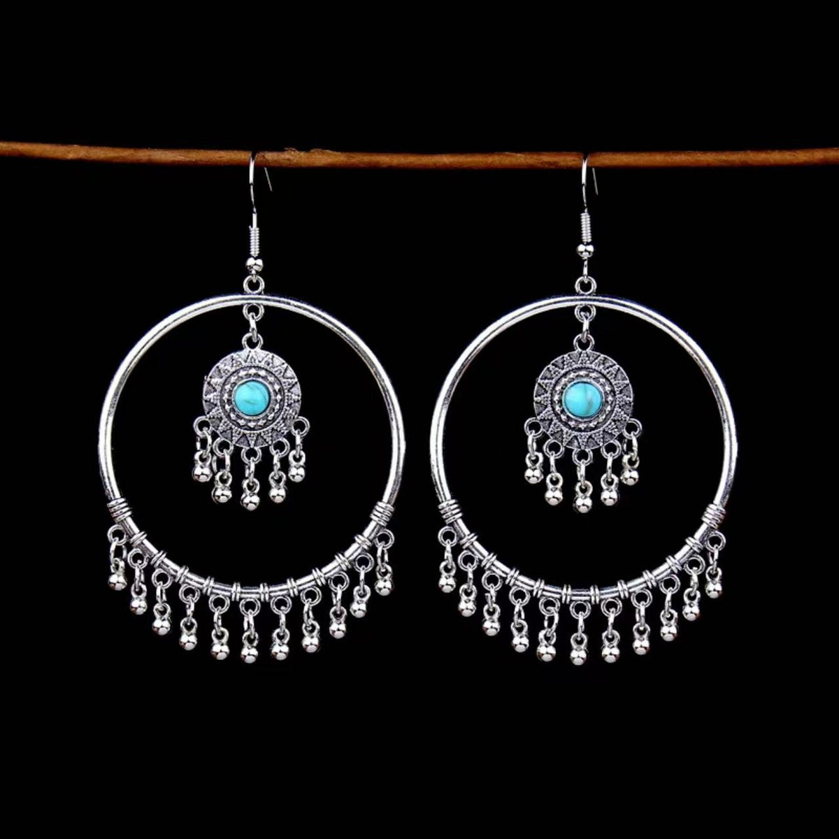 Vintage Jewelry Feather Tassel Earrings Bohemian Chandelier Earrings