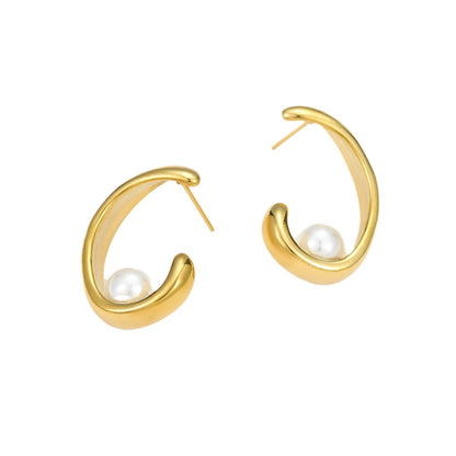 18k Gold Plated Creative Irregular Design Earrings