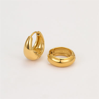 18k Gold Plated Huggie Earrings Gorgeous Vintage Jewelry