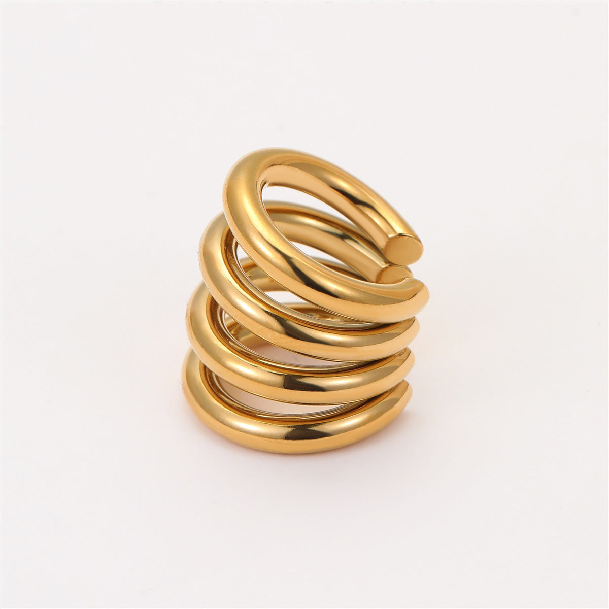 18k Gold Plated C-shaped Clip On Earrings Minimalist Style Outfit