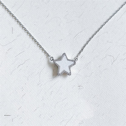 24K Gold Plated Hypoallergenic Brass Platinum Star Necklace