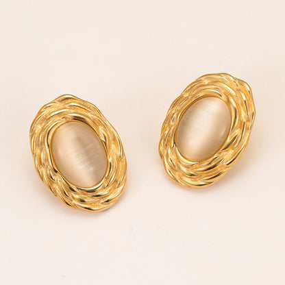 18k Gold Plated Gems Earrings Gorgeous Jewelry