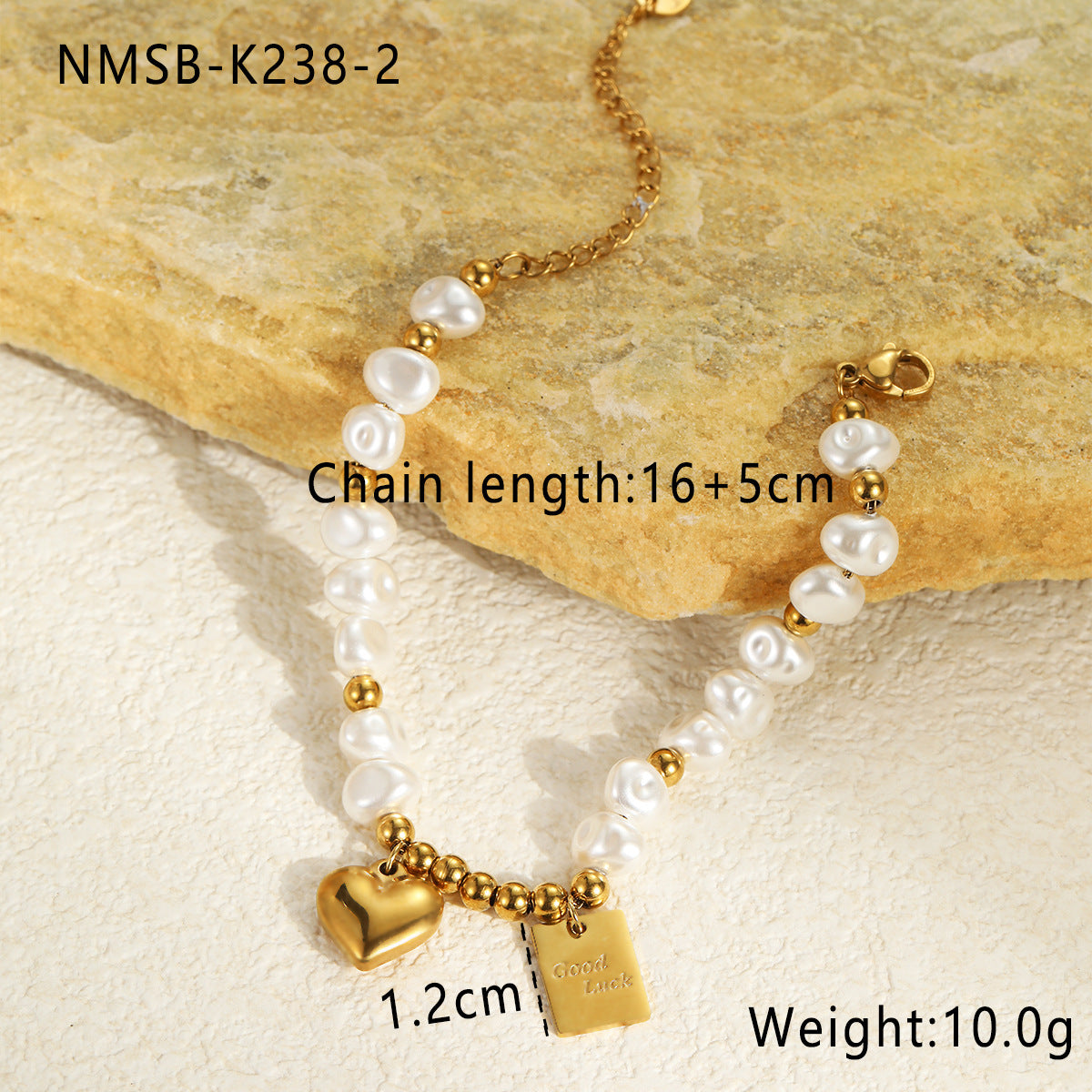 18k Gold Plated Pearls Bracelet Earrings Gorgeous Baroque Jewelry Set