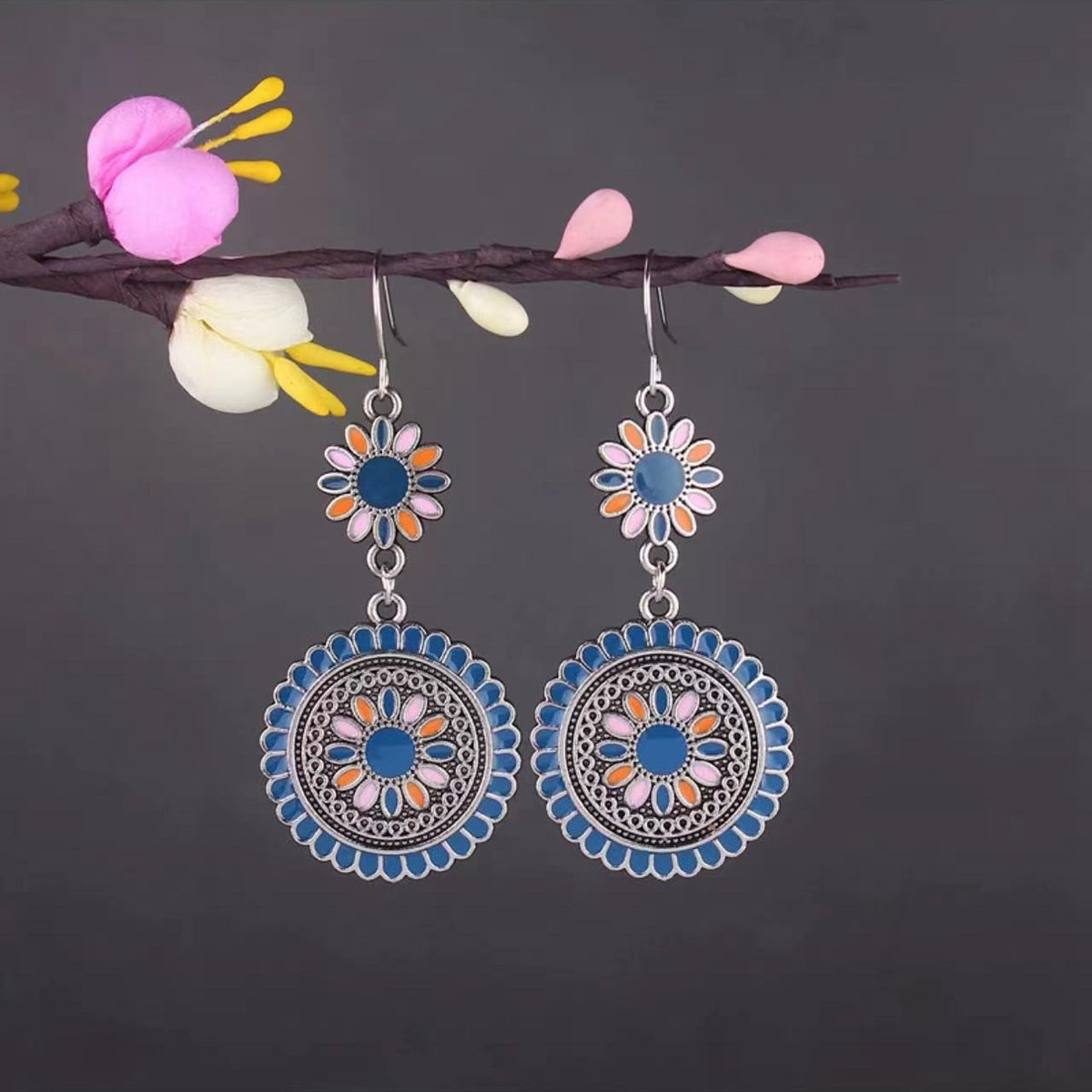Vintage Jewelry Feather Tassel Earrings Bohemian Chandelier Earrings