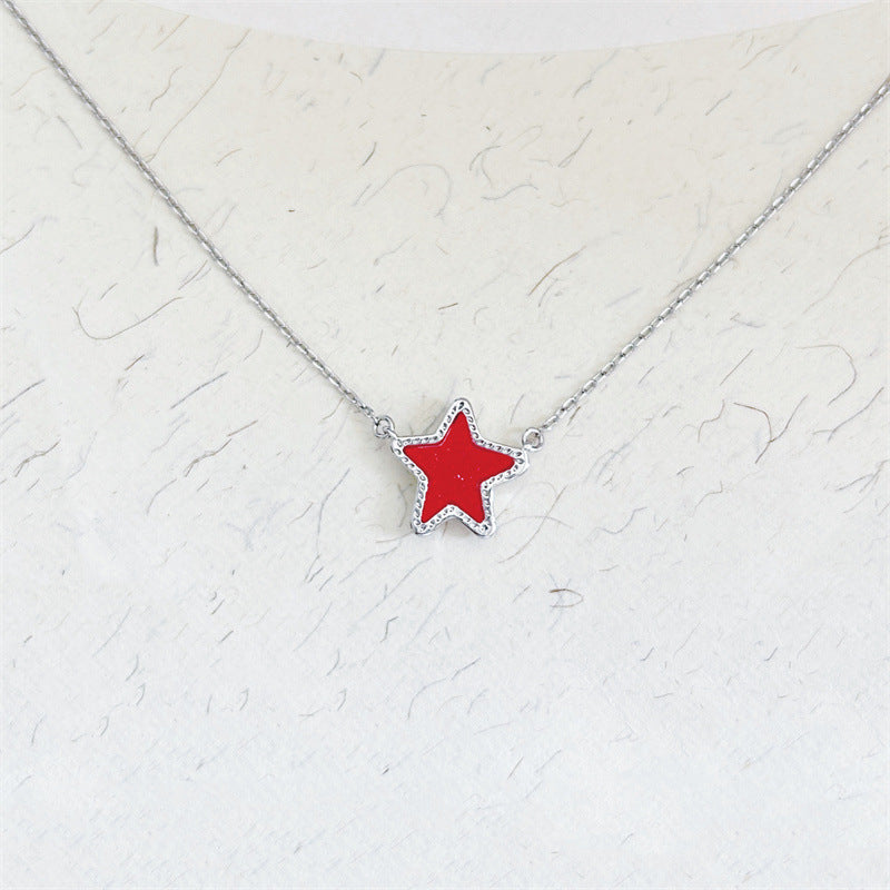 24K Gold Plated Hypoallergenic Brass Platinum Star Necklace