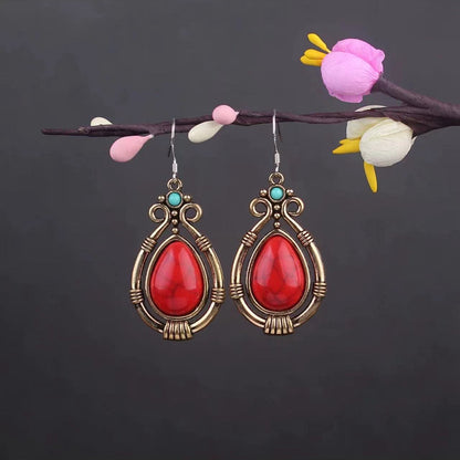 Vintage Jewelry Feather Tassel Earrings Bohemian Chandelier Earrings