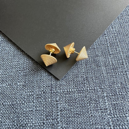 24k Gold Plated Hypoallergenic Stud Earrings With S925 Silver Needle