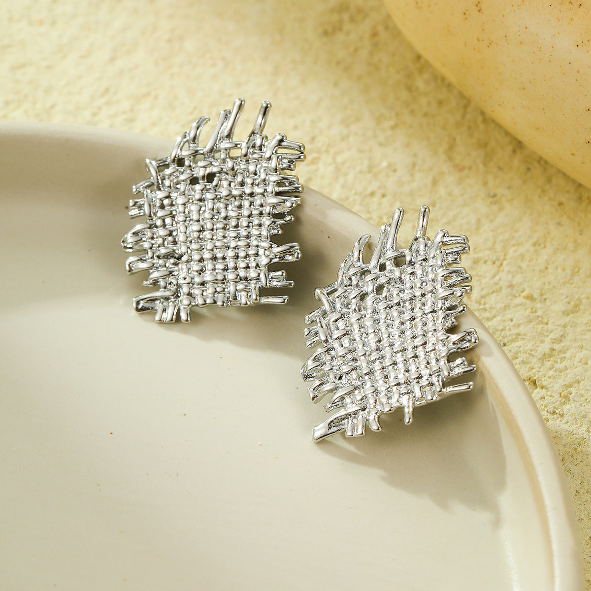 18k Gold Plated Braided Earrings Gorgeous Jewelry