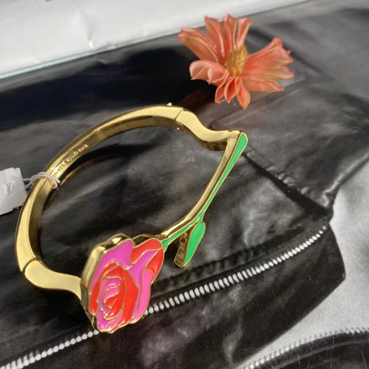 24k Gold Plated Rose Bangle