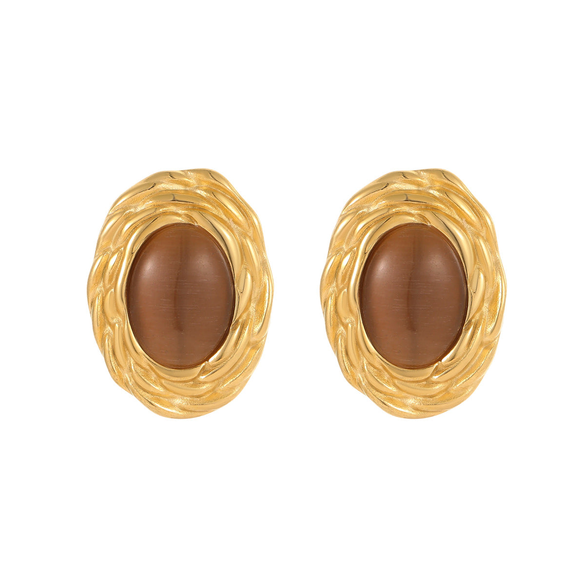 18k Gold Plated Gems Earrings Gorgeous Jewelry