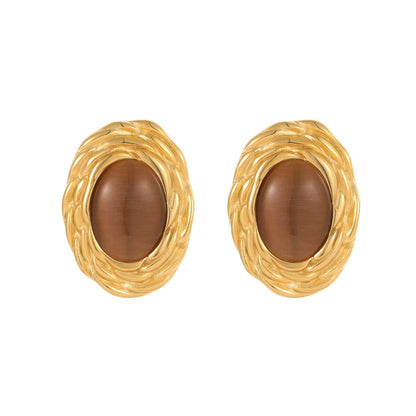 18k Gold Plated Gems Earrings Gorgeous Jewelry
