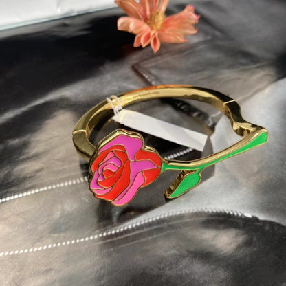 24k Gold Plated Rose Bangle