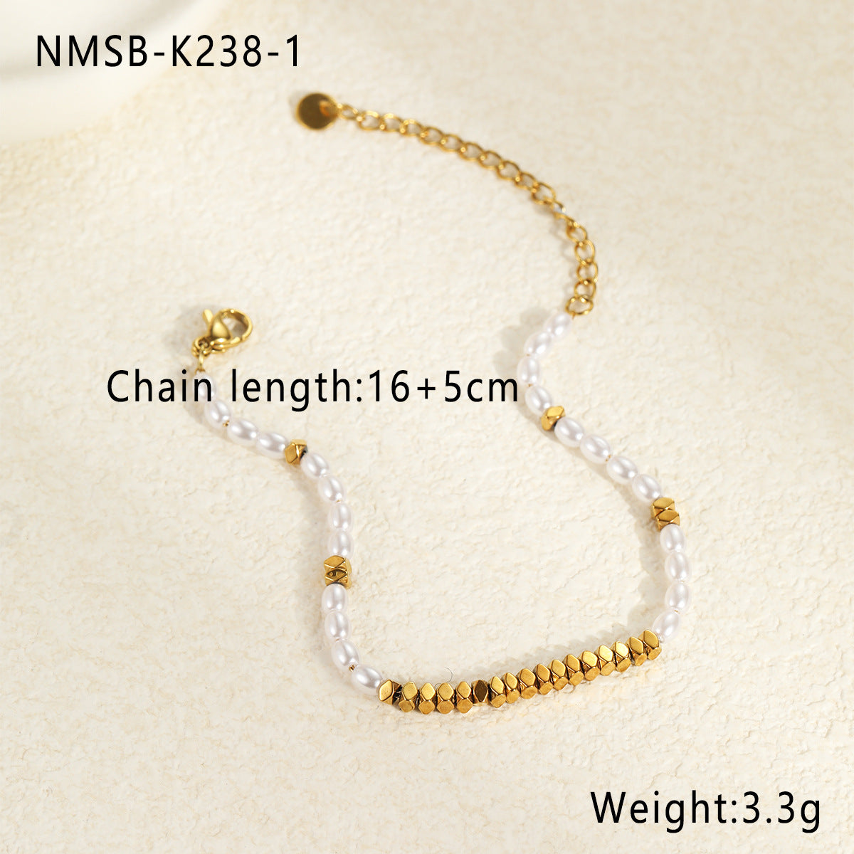 18k Gold Plated Pearls Bracelet Earrings Gorgeous Baroque Jewelry Set