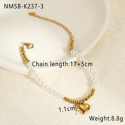 18k Gold Plated Pearls Bracelet Earrings Gorgeous Baroque Jewelry Set