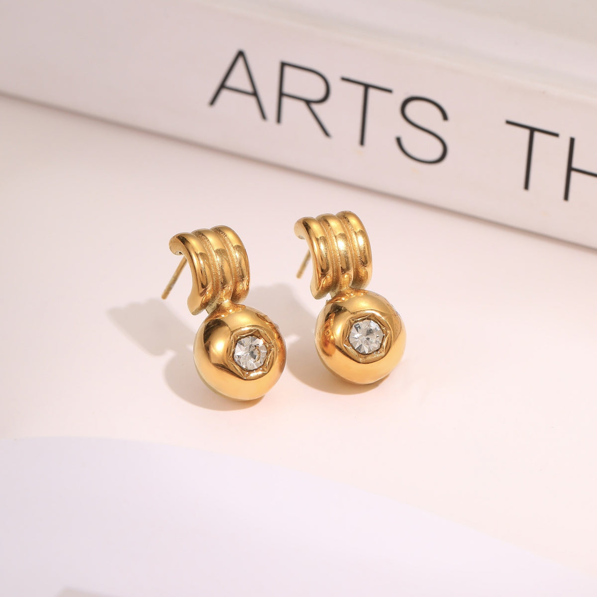 18k Gold Plated Diamond Earrings Gorgeous Zircon Jewelry
