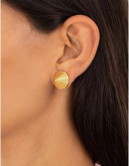 24k Gold Plated Hypoallergenic Stud Earrings With S925 Silver Needle