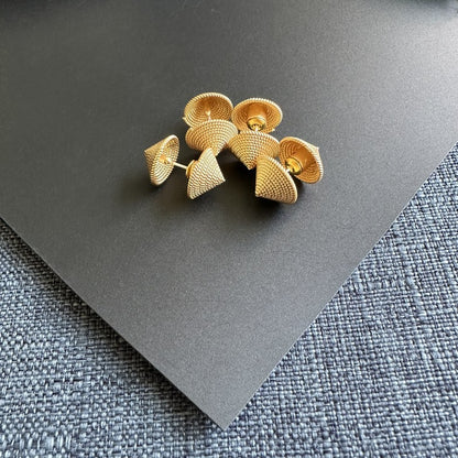 24k Gold Plated Hypoallergenic Stud Earrings With S925 Silver Needle