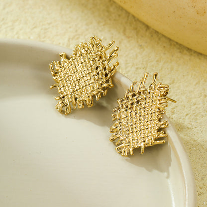 18k Gold Plated Braided Earrings Gorgeous Jewelry