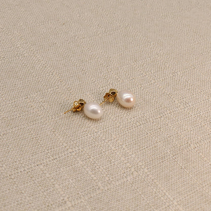 Gorgeous 24k Gold Plated Freshwater Pearl Earrings
