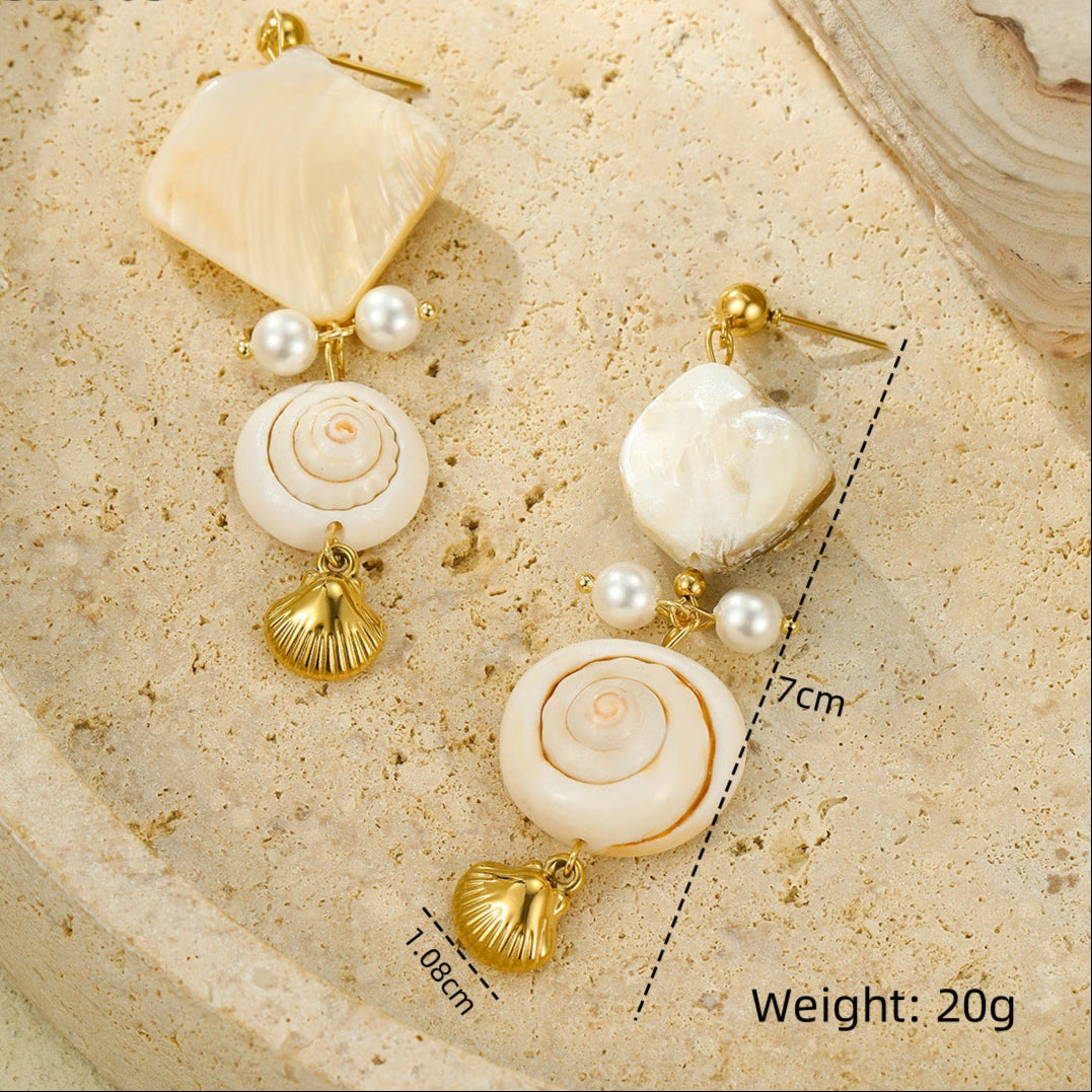 18k Gold Plated Pearls Earrings Gorgeous Natural Jewelry