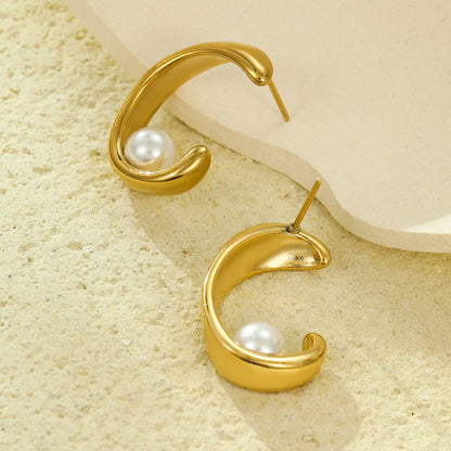 18k Gold Plated Creative Irregular Design Earrings