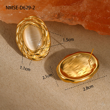 18k Gold Plated Gems Earrings Gorgeous Jewelry