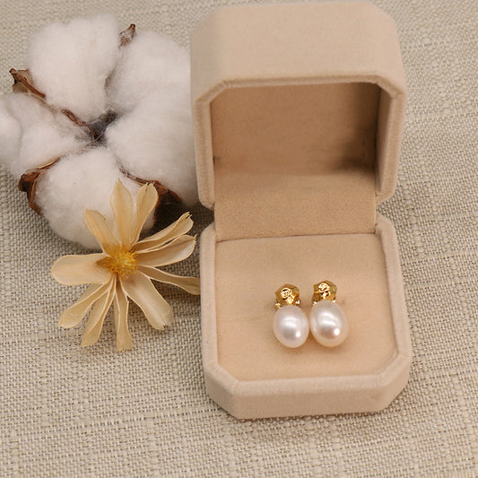 Gorgeous 24k Gold Plated Freshwater Pearl Earrings