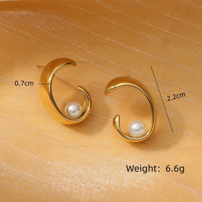 18k Gold Plated Creative Irregular Design Earrings