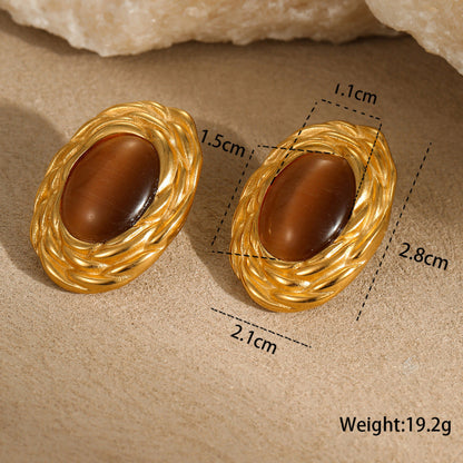18k Gold Plated Gems Earrings Gorgeous Jewelry