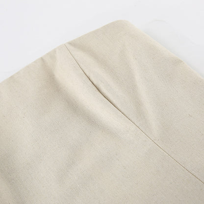 Backless Vacation Tube Top Linen Midi Maxi Dresses