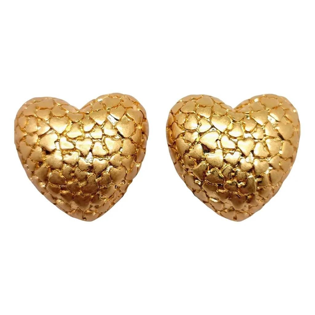 Vintage Jewelry Heart Earrings