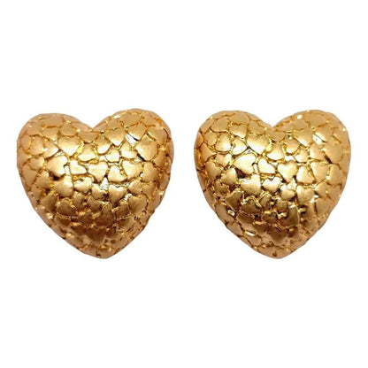 Vintage Jewelry Heart Earrings