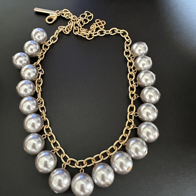 Pearls Necklace Hypoallergenic Gold Plated Pendant