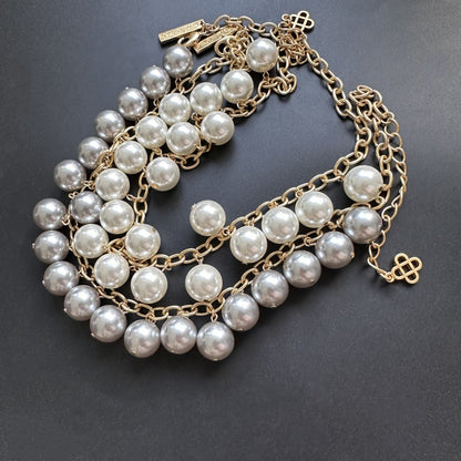 Pearls Necklace Hypoallergenic Gold Plated Pendant