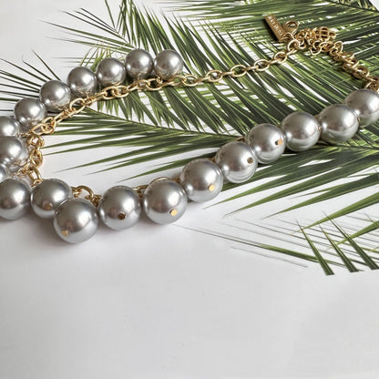 Pearls Necklace Hypoallergenic Gold Plated Pendant