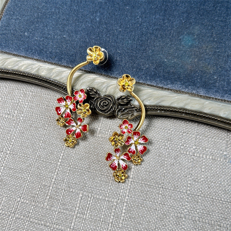 Vintage Jewelry Designer Sakura Drop Earrings