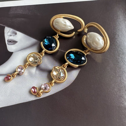 Vintage Jewelry Gold Designer Chandelier Earrings