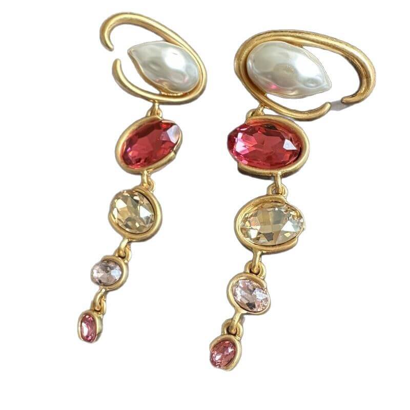 Vintage Jewelry Gold Designer Chandelier Earrings