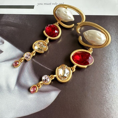 Vintage Jewelry Gold Designer Chandelier Earrings