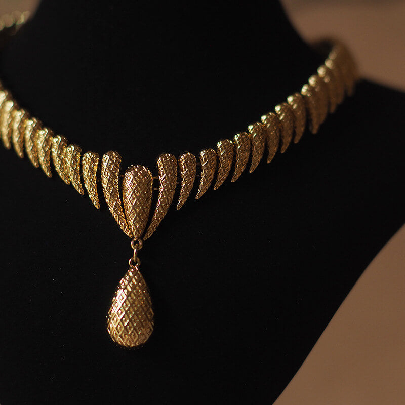Vintage Jewelry Set Gold Necklace