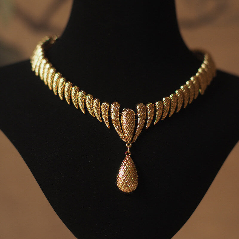 Vintage Jewelry Set Gold Necklace