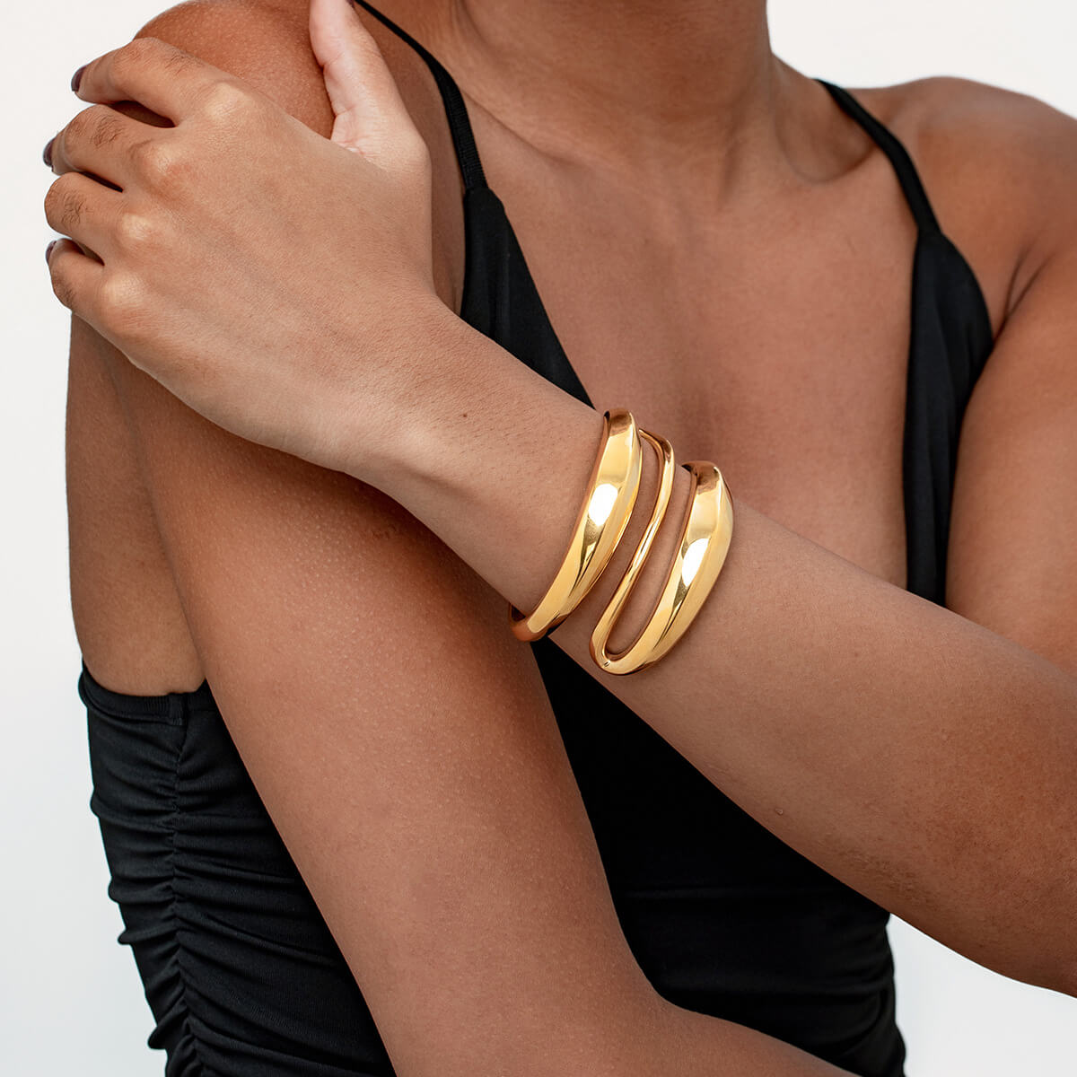 Vintage Jewelry Gold Titanium Steel Bracelet